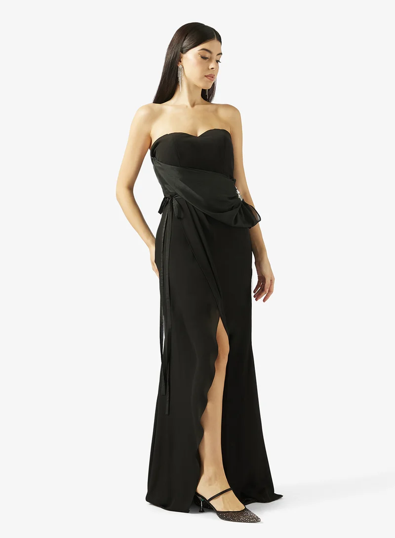 Iyra  Side Slit Flared Hem Dress for Women | Best Price UAE